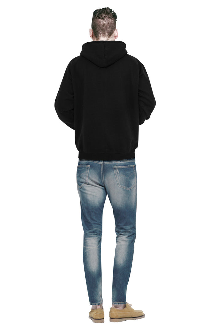 Herrer Hoodie med kreativt comic-design og afslappet pasform Stilla