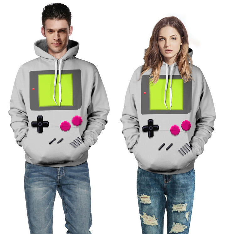 Herre hættetrøje med kreativ retro-gaming-design og kvalitetsstof Stilla