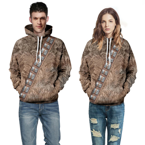 Herre hoodie med unikt dyrepels-design Stilla