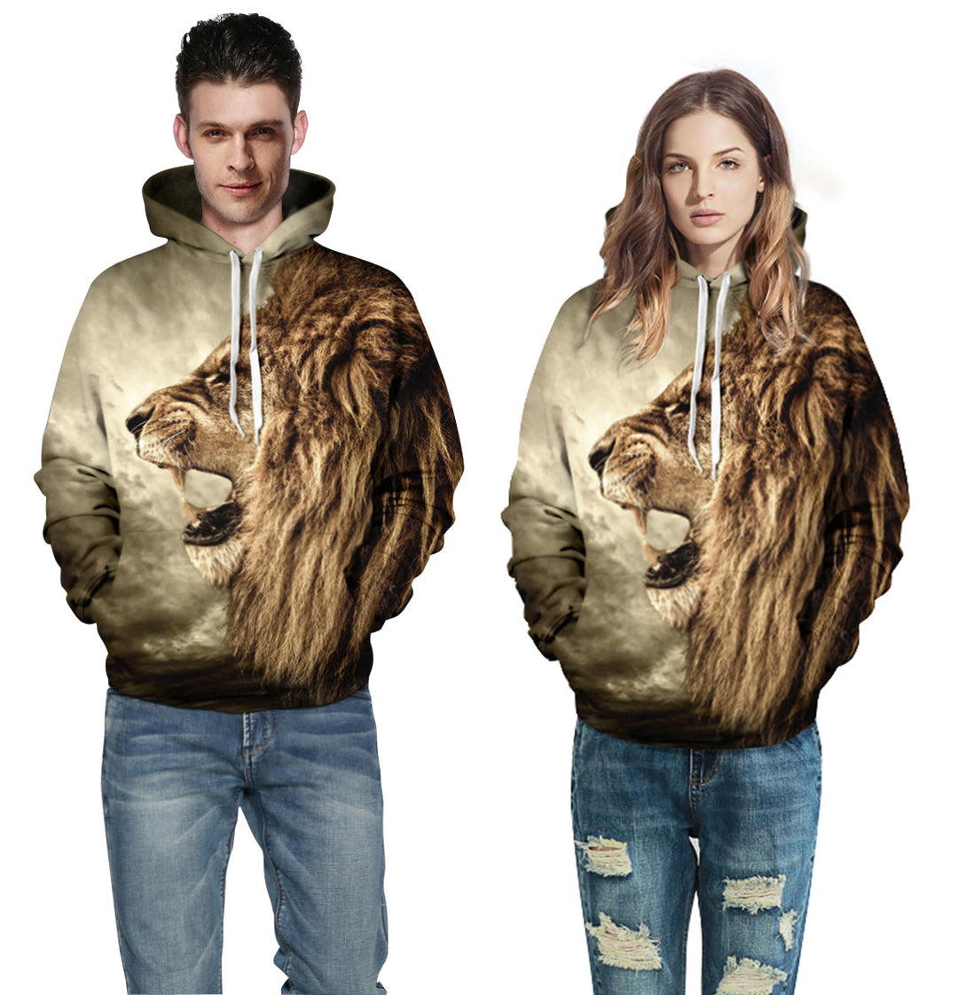Dame sweatshirt med imponerende løvemotiv Stilla