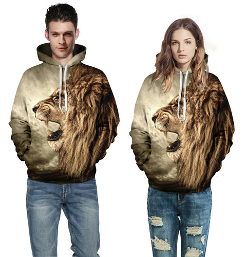 Dame sweatshirt med imponerende løvemotiv Stilla