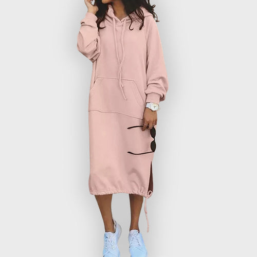 Stilla | Hoodie kjole knælængde