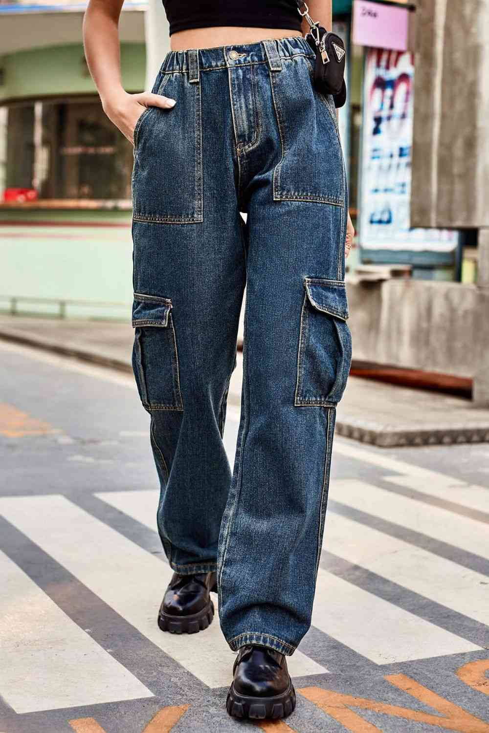 Stilla | Lange Strakke Ben-jeans Med Lommer