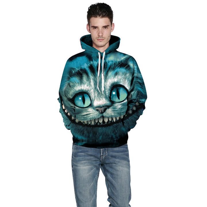 Dame hoodie med kreativ katte-design og detaljeret grafik Stilla