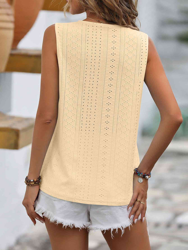 Stilla | Spliced Lace V-hals Udenærmelig Top