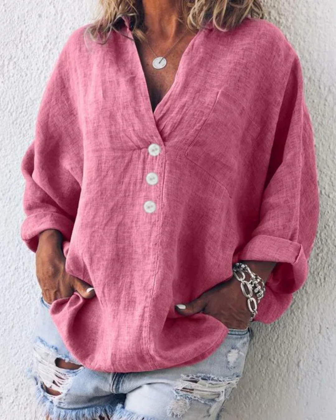Stilla | Skjorte Bluse I Ibiza-stil
