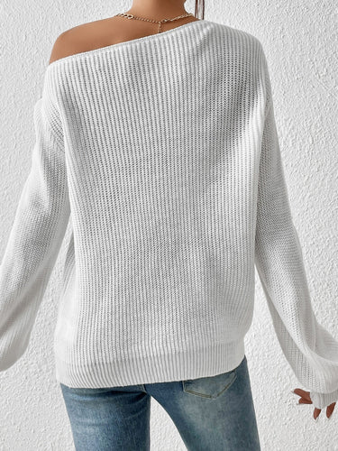 Stilla | Enkelt Skulder Langærmet Sweater