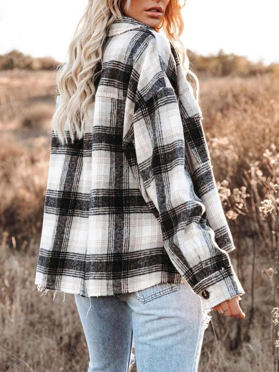 Stilla | Plaid Button Down Langærmet Shacket