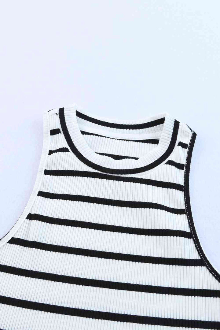 Stilla | Ribbet Rund Hals Tank
