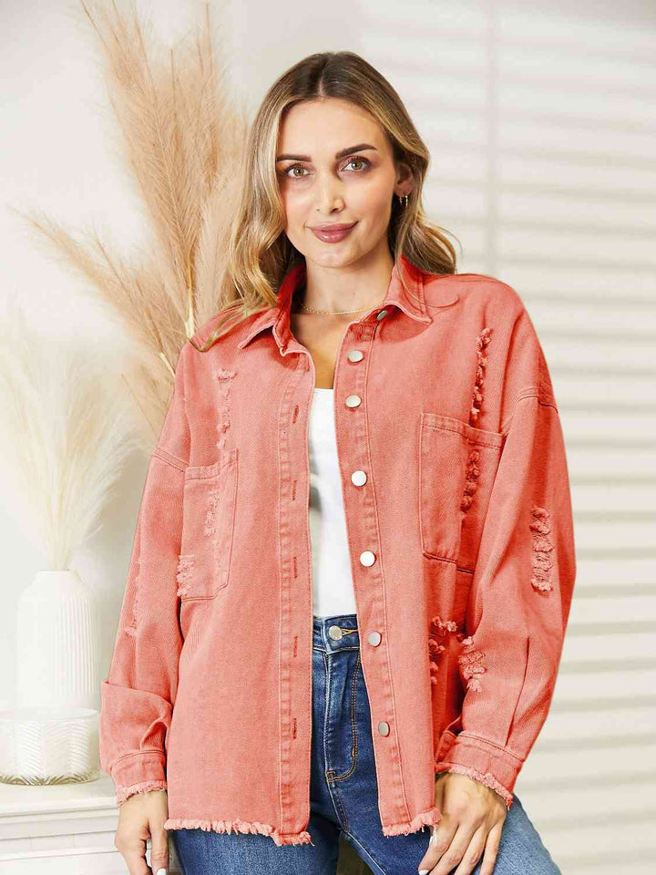 Stilla | Raw Hem Denim Jakke