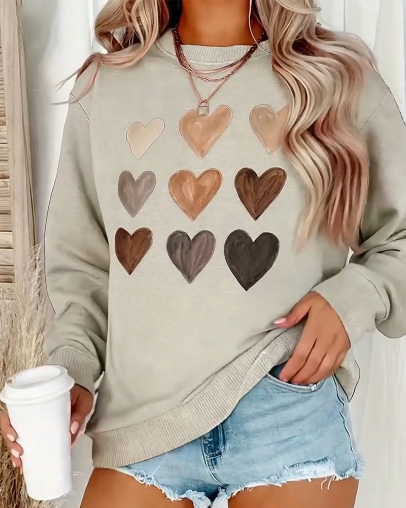 Stilla | Farverig Hjerteformet Sweater