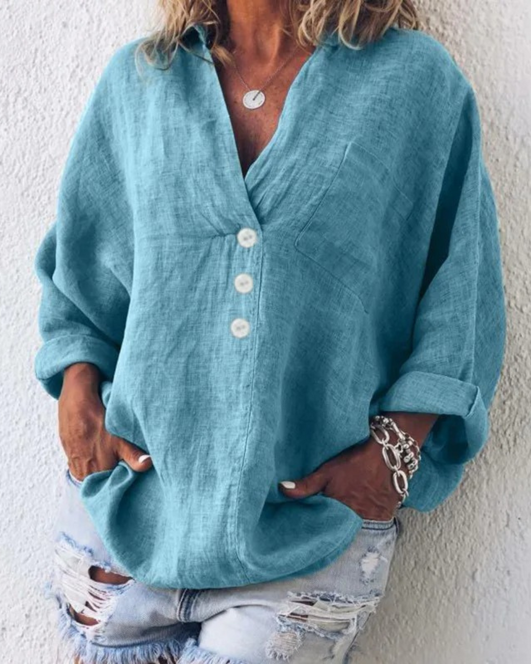Stilla | Skjorte Bluse I Ibiza-stil
