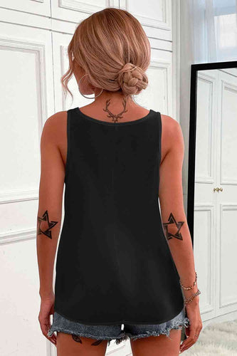 Stilla | Zip Scoop Neck Tank