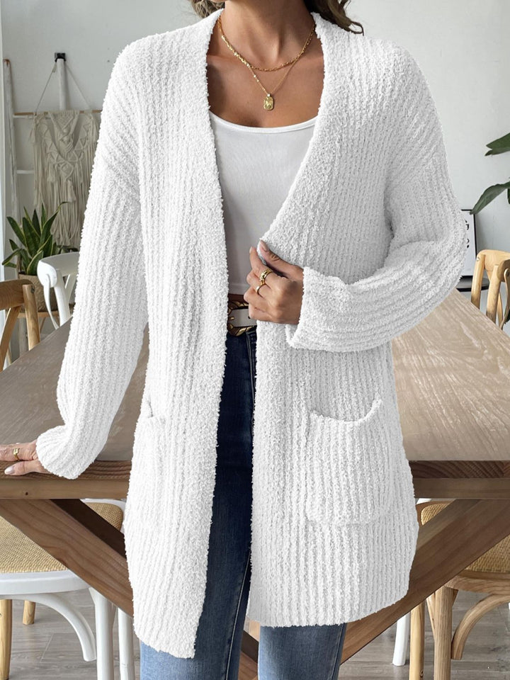 Stilla | Åben Strikjakke med Blødt Materiale til Behageligt Look
