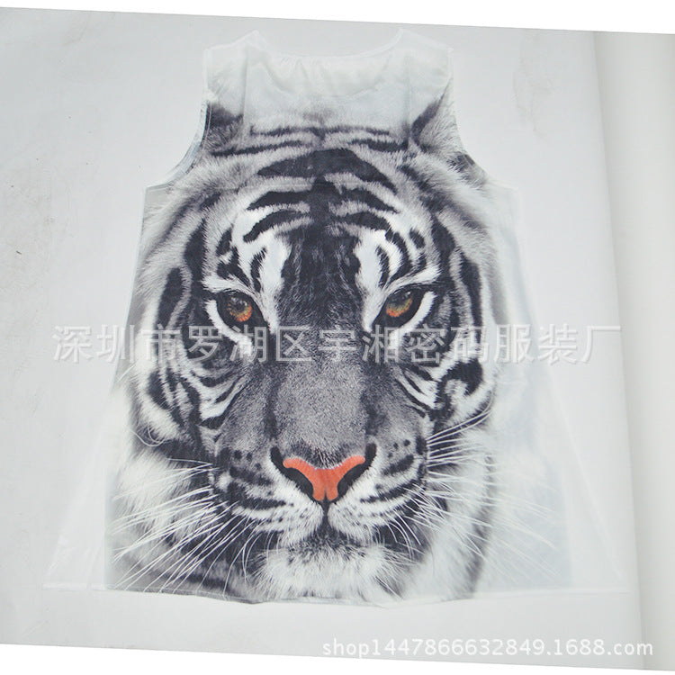 Damekjole i kunstnerisk tigerdesign Stilla