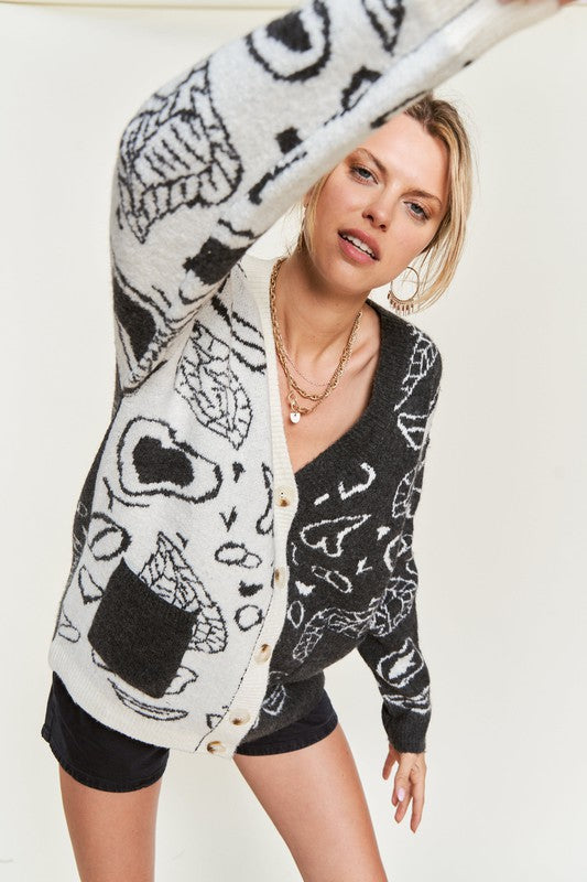 Stilla | Paisley Farveblok Cardigan