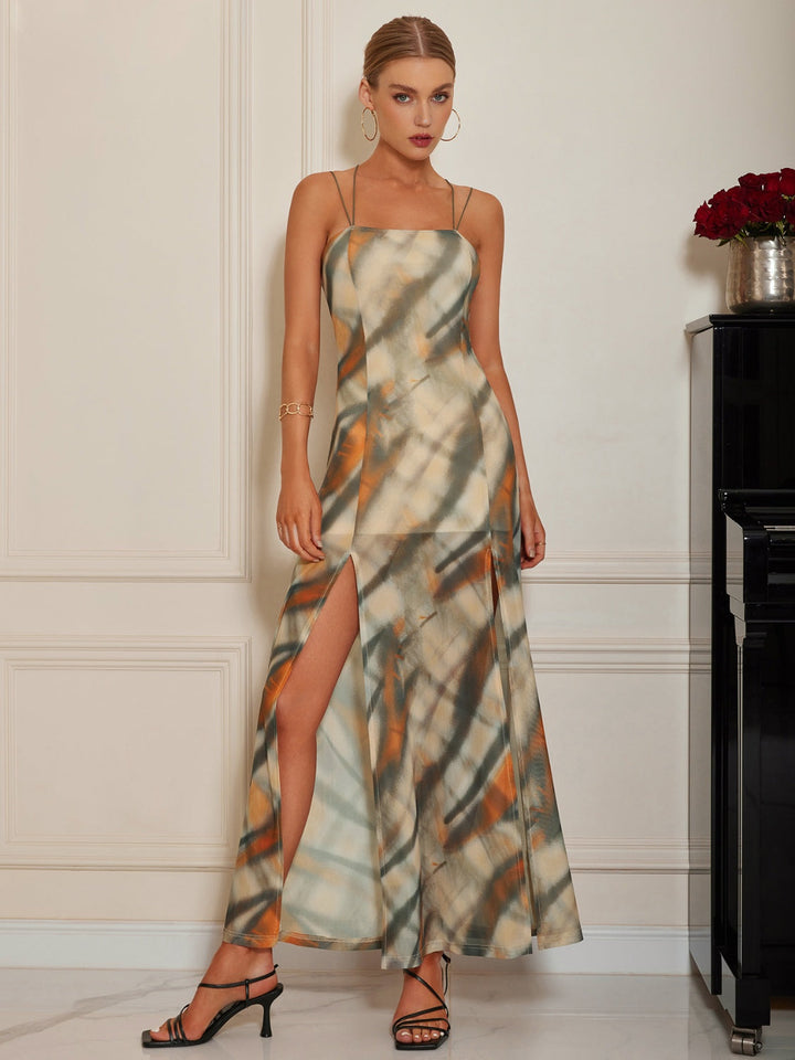 Stilla | Square Neck Maxi Cami Kjole