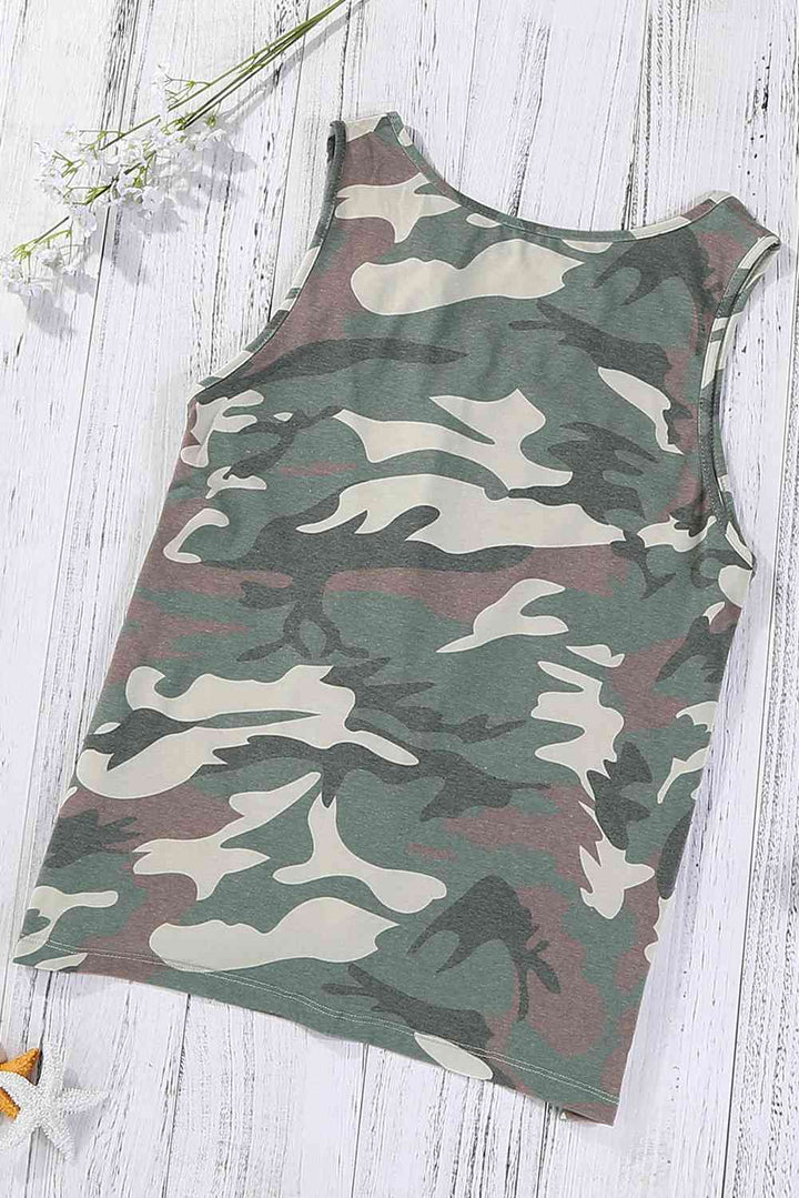 Stilla | Print Udsnit Kant Detalje Tank