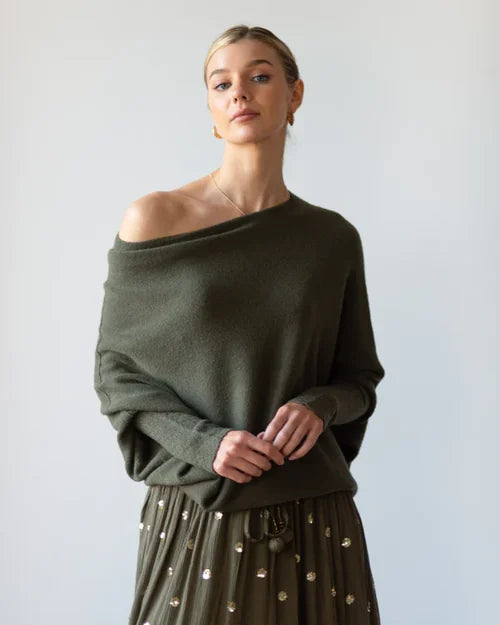 Stilla | Asymmetrisk draperet sweater
