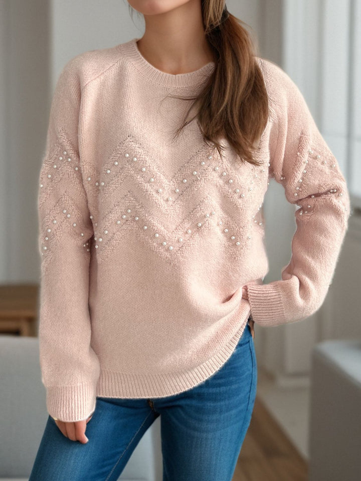 Stilla | Pullover Varm Med Perlepynt