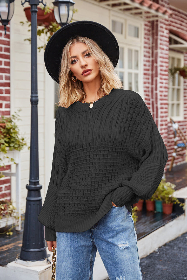 Stilla | Drop Shoulder Lantern Sleeve Sweater