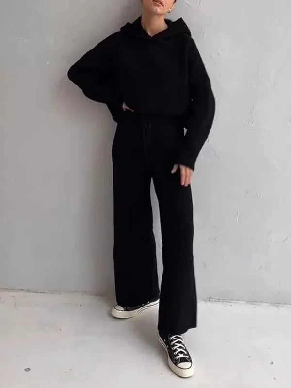 Stilla | Luksus Kvinde Hoodie Stribet Sæt