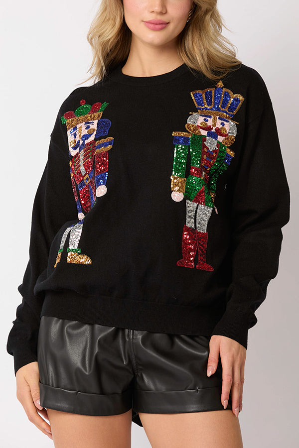 Stilla | JuleSoldat Pailletter Mode Casual Sweatshirt