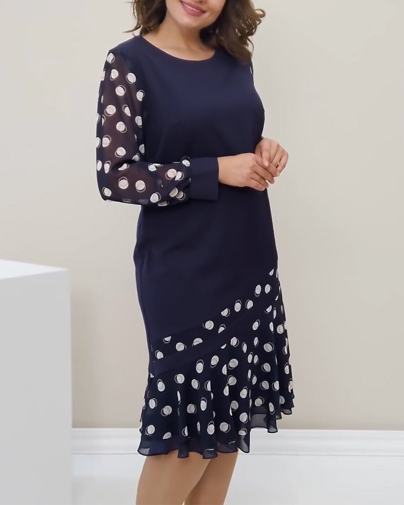Stilla | Rundhals Lange ærmer Polka Dot