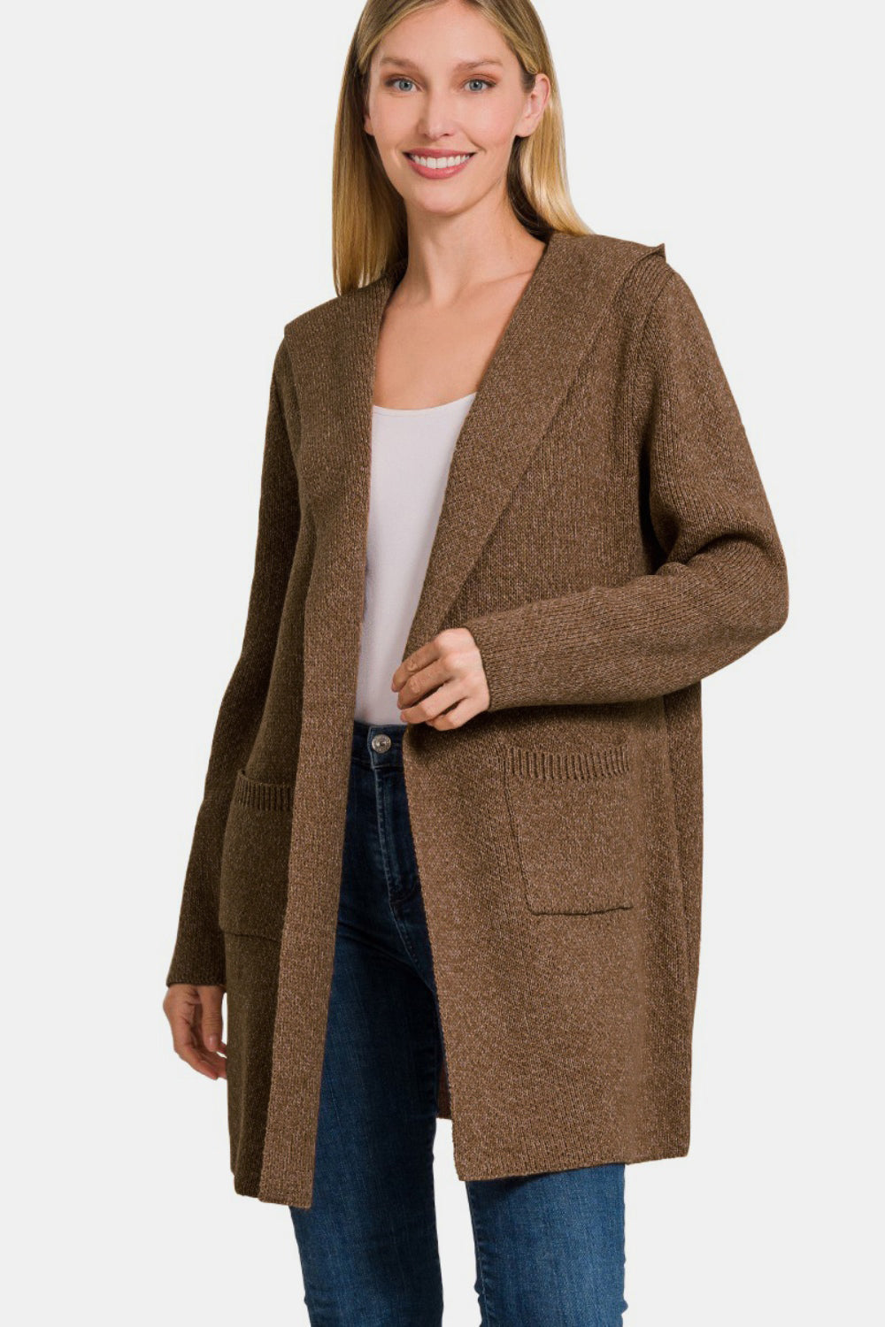 Stilla | Hætteåben Front Sweater Cardigan