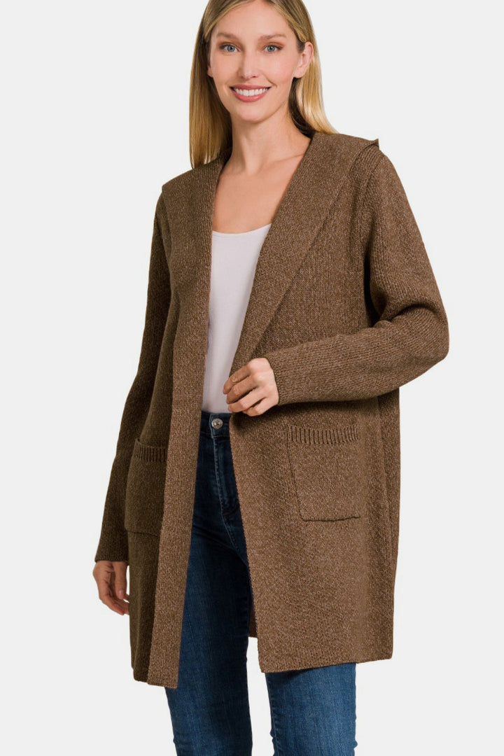 Stilla | Hætteåben Front Sweater Cardigan