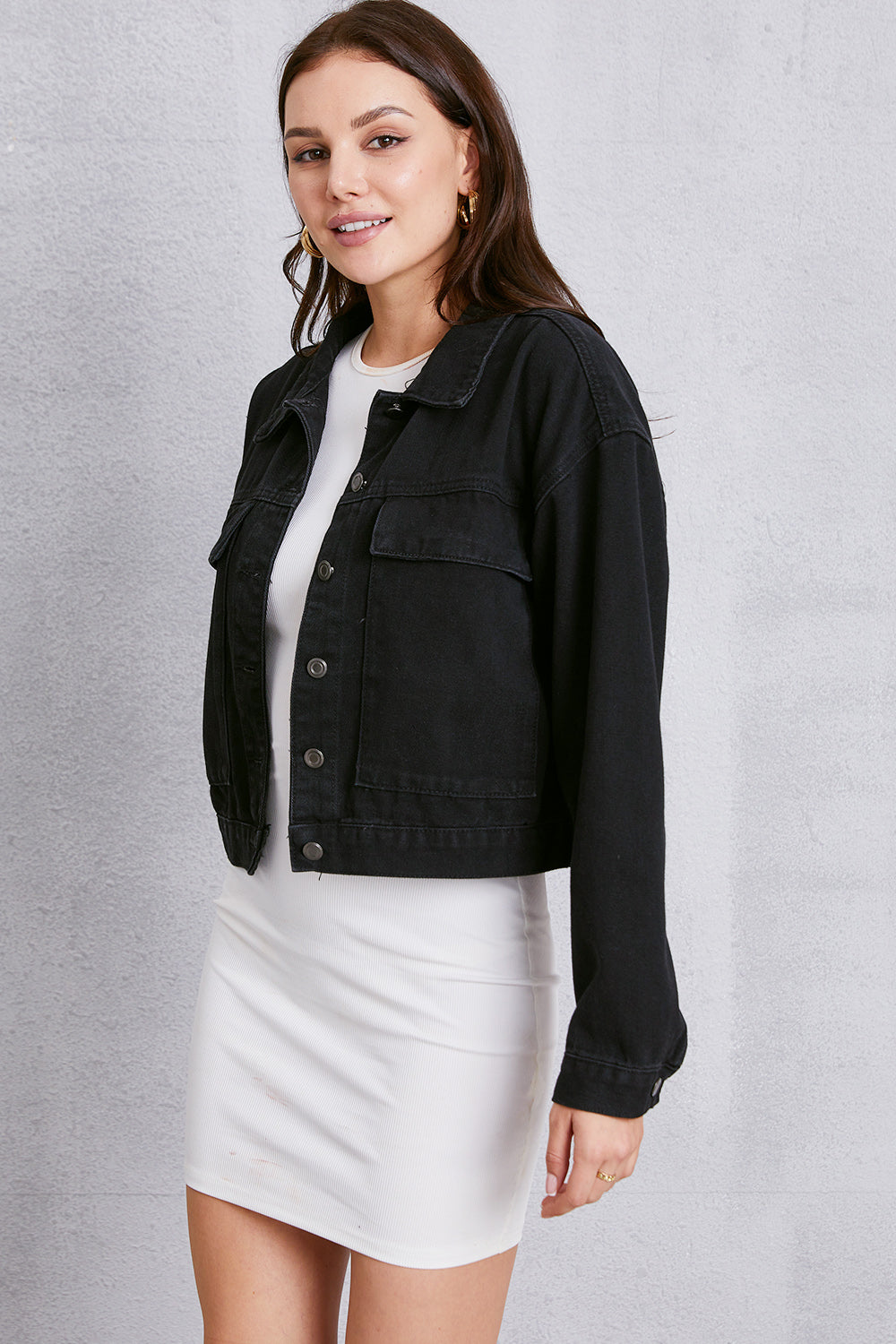 Stilla | Up Dropped Shoulder Denim Jakke