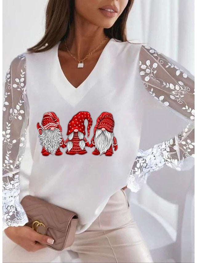 Stilla | Skjorte Med Juleprint