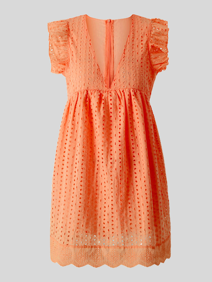 Stilla | Eyelet Cap Sleeve Mini Kjole
