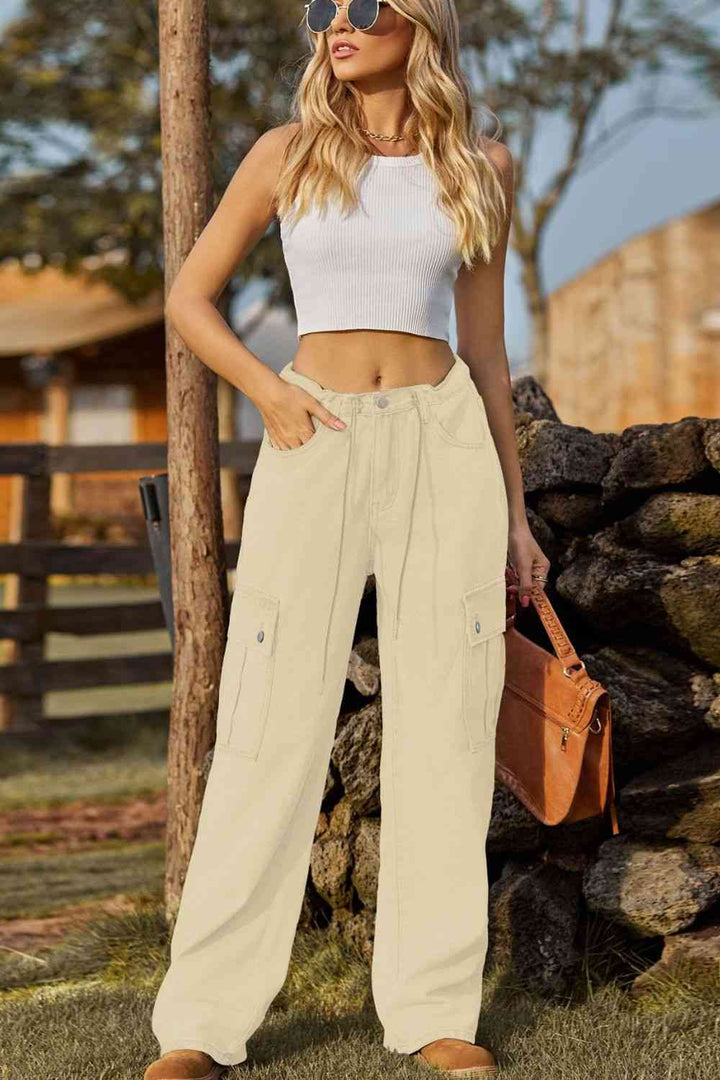 Stilla | Fit Snørejeans Med Lomme