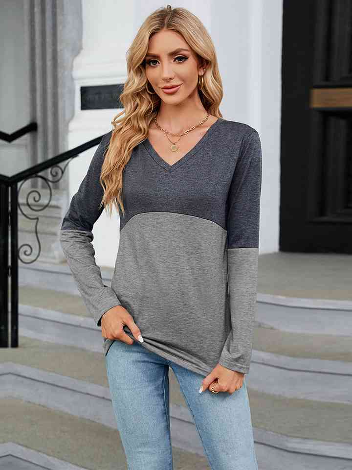 Stilla | Neck Langærmet T-shirt To-tone