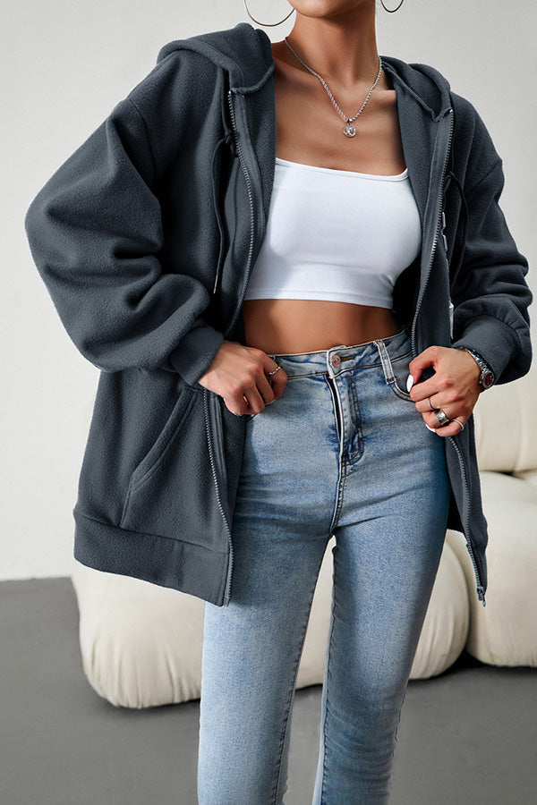 Stilla | Løs pullover cardigan med hætte