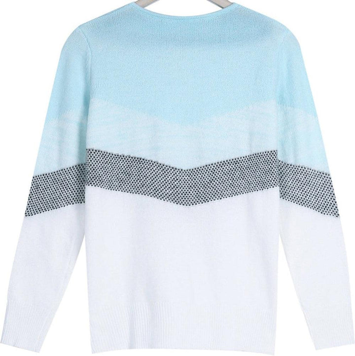Stilla | Sweatshirt Med Lynlås Blå Himler Chevron