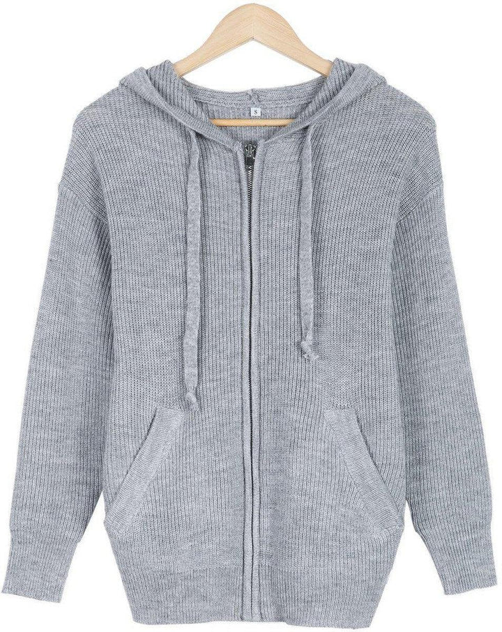 Stilla | Sweatshirt med hætte, sidelommer og lynlås foran