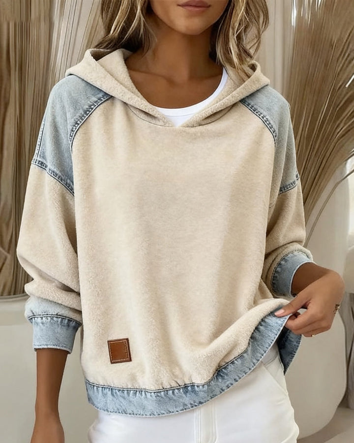 Stilla | Hætte sweatshirt med kontrastlomme