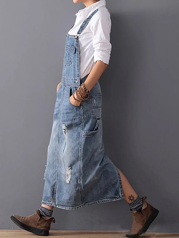 Stilla | Casual Denim Spaghetti Dress