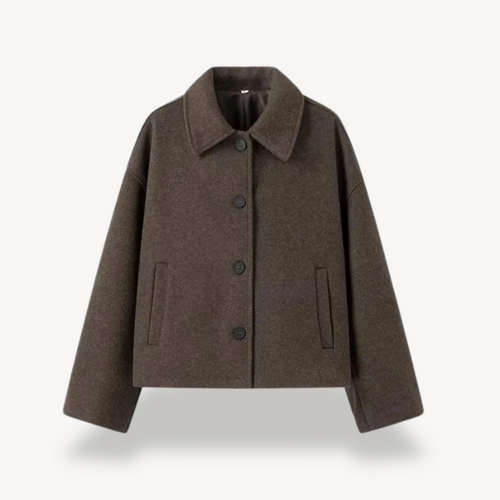 Stilla | Dame Brun Oversize Kort Jakke