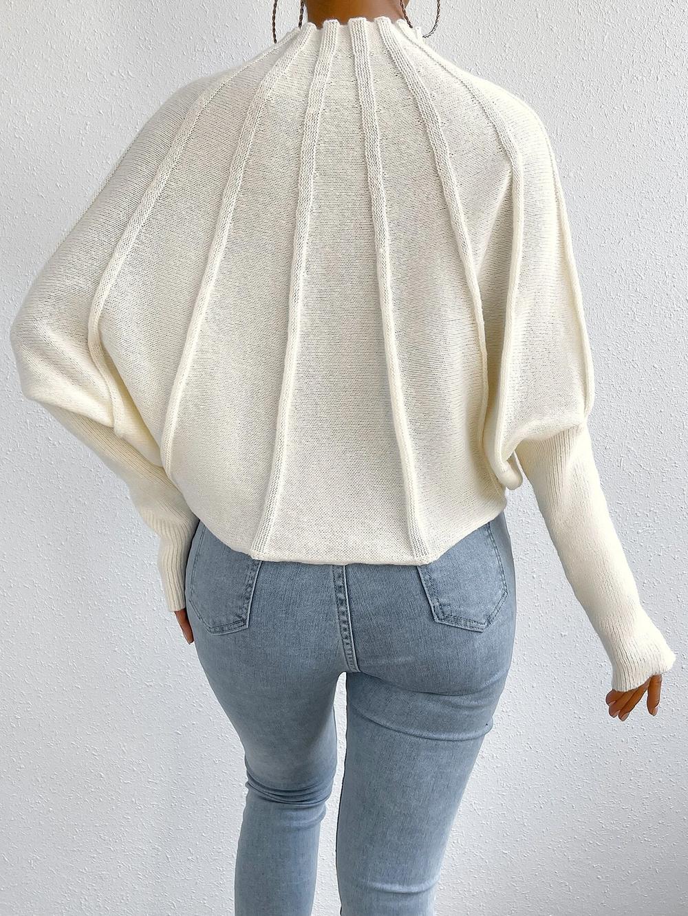 Stilla | Cashmere strikpullover med flagermusærmer