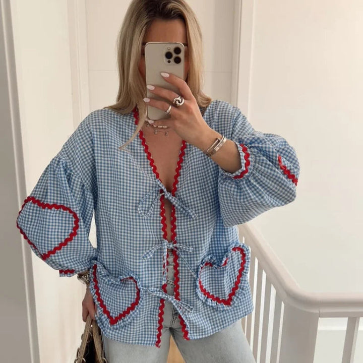 Stilla | Bluse med Hjerte lommer