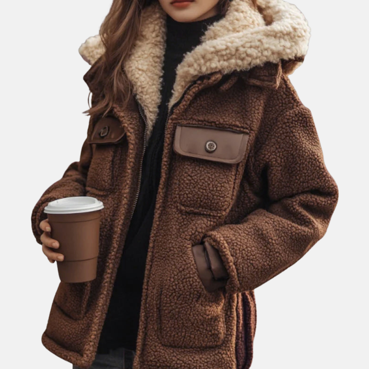 Stilla | Fleece Relaxed Fit Frakke Sherpa Fleeceforet Hoodie Zip Frakke