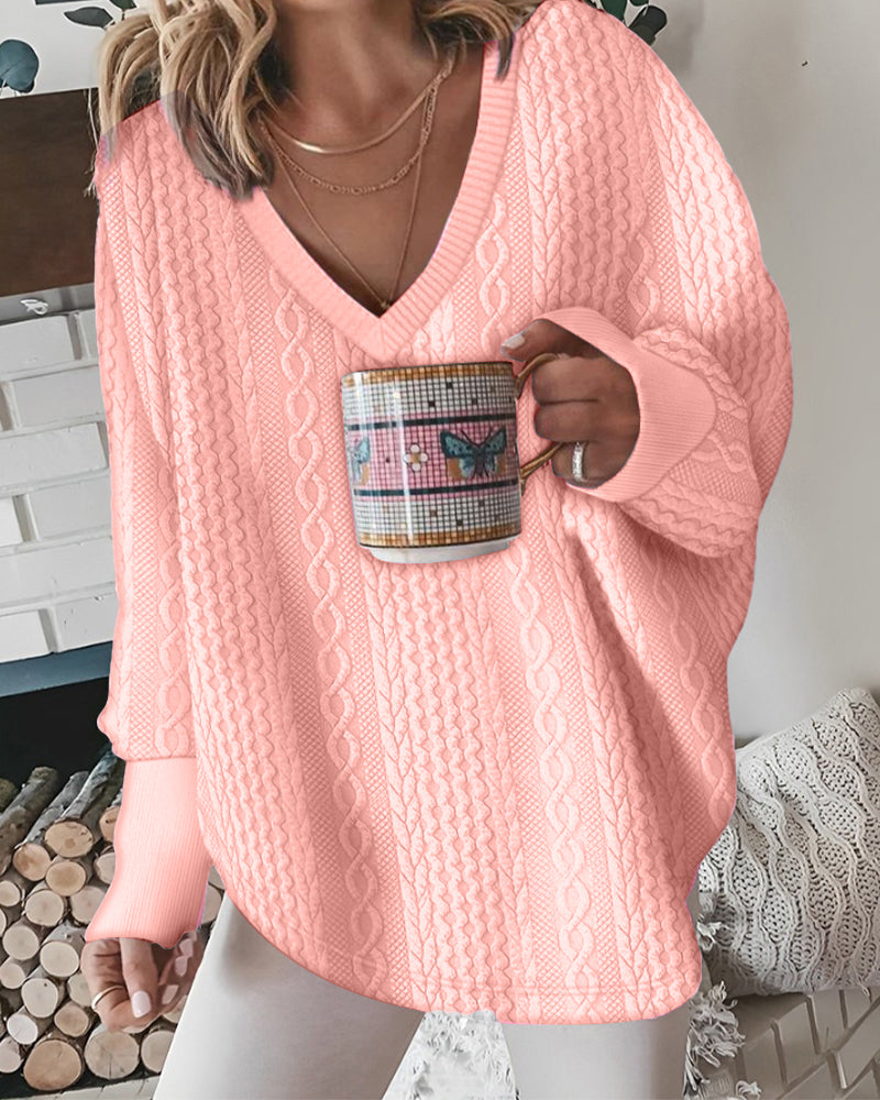Stilla | Sweatshirt med V-udskæring