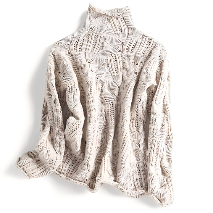 Stilla | Dame Cashmere Sweater med Særlige Detaljer