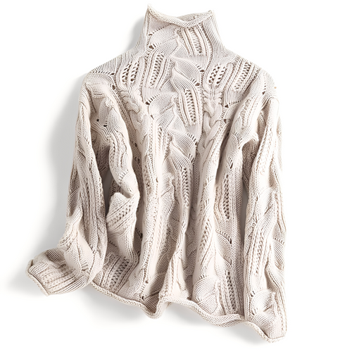 Stilla | Dame Cashmere Sweater med Særlige Detaljer