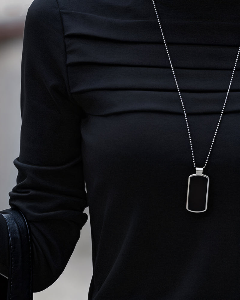 Stilla | Slim Fit Plisseret Langærmet