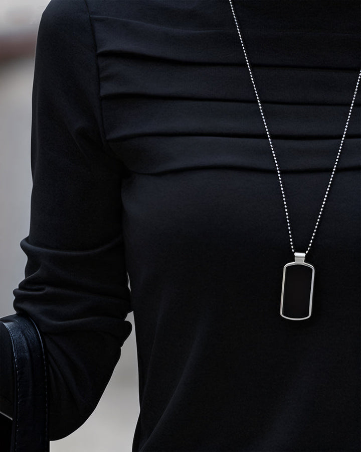 Stilla | Slim Fit Plisseret Langærmet