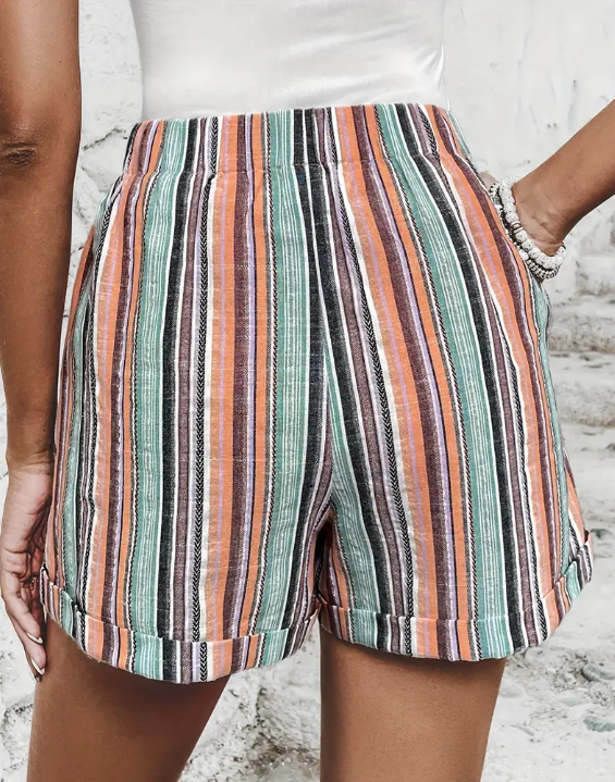 Stilla | Blandet Stripede Lommeshorts